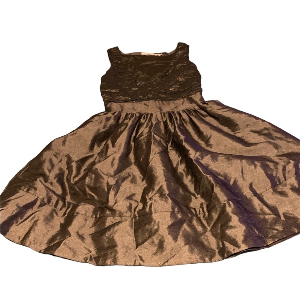 Karen Millen EUC bronze ruched party dress US 4 great Christmas dress! - Picture 3 of 6
